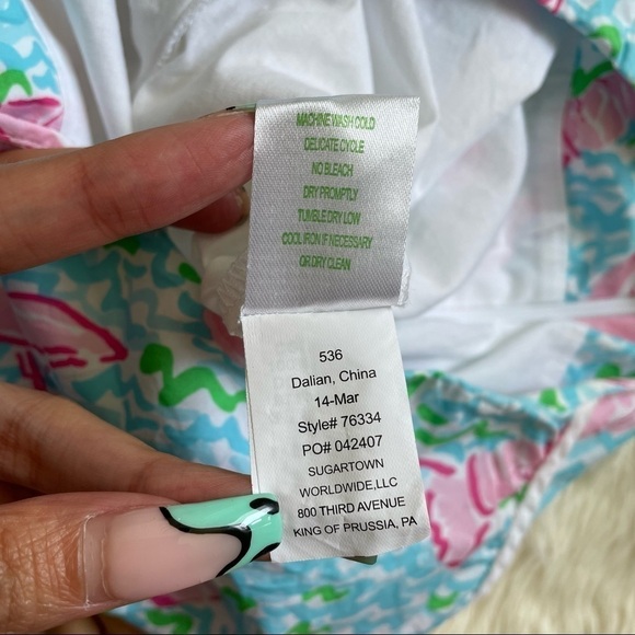 Lilly Pulitzer skirt skort cala in lobstah roll mini colorful blue pink 0 - Picture 10 of 13